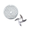#12 Stainless Steel 1/4" Meat Grinder Plate, Heavy Duty 6mm