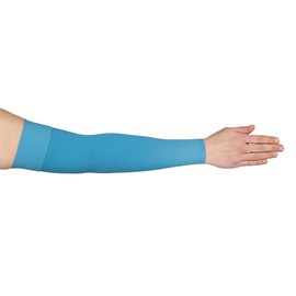 Lymphedivas Blue Medical Graduated Compression Arm Sleeve for Lymphedema (Long 20-30 mmHg Small)