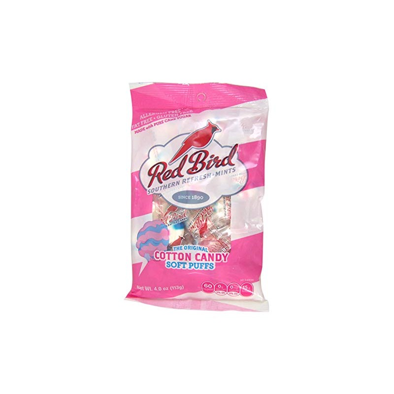 Red Bird Cotton Candy Flavored Candy, Mints Individually Wrapped, Unique