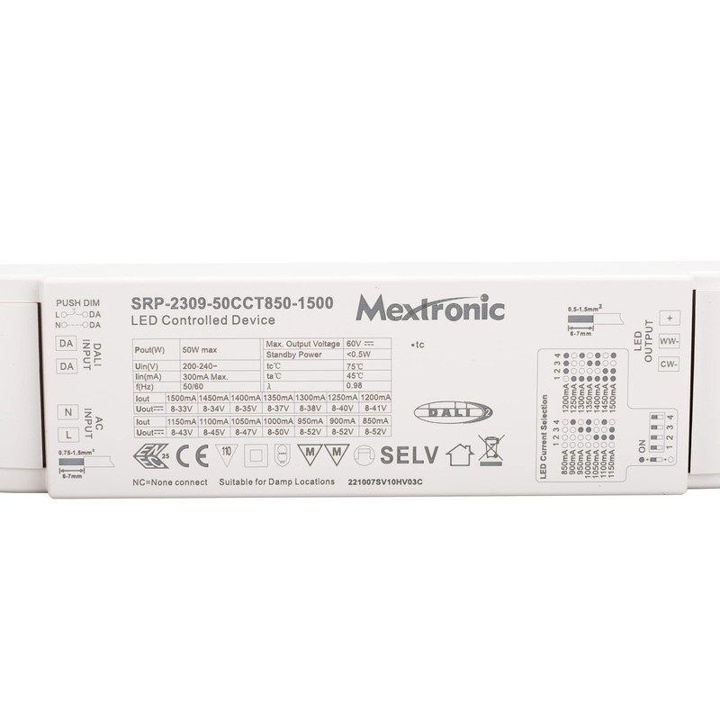 LED CONNEX 2309-D2-50CCT Dali DT8 TW Power Supply up to