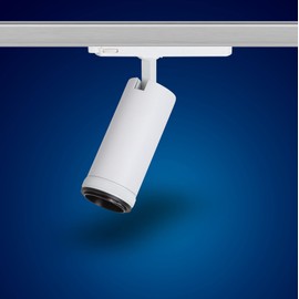 Mextronic 3-Phase Spotlight Warning White/Track Spotlight with Adapter, 20 W