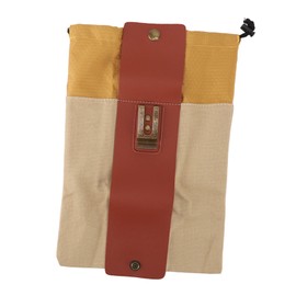 Orchard Picking Bag Canvas Leather Waist Hanging Fruit Harvest Bag Portable Abrasion Resistant Outdoor Gathering Bag Khaki