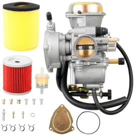 LTF250 LTZ250 Carburetor Fit for Suzuki LT-F 250 Ozark 250F 2002-2009 2012-2014 & 2004-2009 Suzuki QuadSport LT-Z250 - Replaces OEM Part # 13200-05G01 13200-21G10 13200-05G22