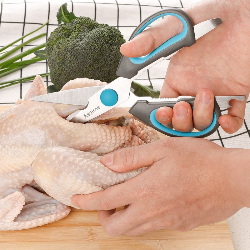 Asdirne Scissors, Kitchen Scissors with Sharp Stainless Steel Blades and