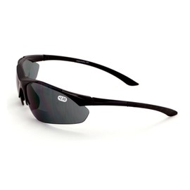 V.W.E. Bifocal High Performance SunGlasses Bifocal - Sun Reader - Clear Lightweight - Half Rimless (Black, 2.00)