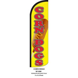 Corn Dogs Swooper Feather Flags Banner Sign