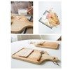 Wooden Cutting Board with Handle Thick Rubberwood Chopping Board Non