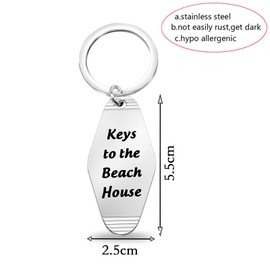 TGBJE Key To The Beach House Gift For New Home Beach Theme Keychain Beach House Owner Gift Beach Girl Boy Gift (Beach House Key)