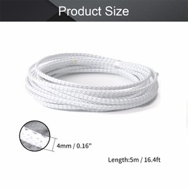 Othmro Flexible Expandable PET Braided Cable Sleeve 0.16 Inch Width Wire Mesh Sleeve and Organizer Flexible Wire Mesh Sleeve for TV Audio PC Cable Pet Chew