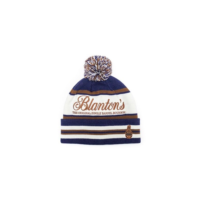 Blanton's Custom Knit Beanie with Pom Blue