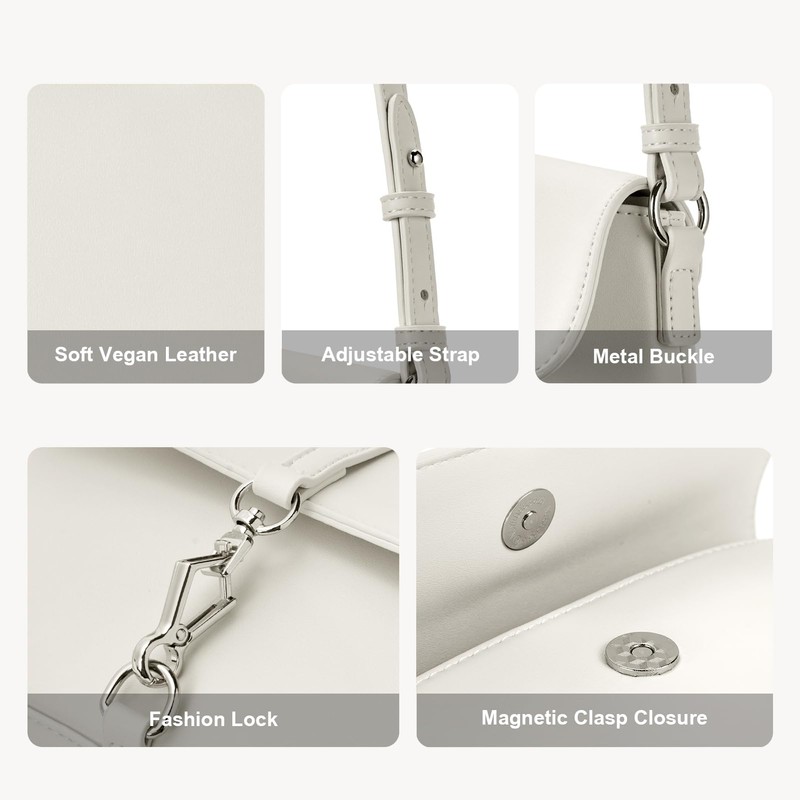 BOSTANTEN Small Purses for Women Trendy Leather Shoulder Bag with