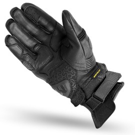 WARDLER Motorcycle Gloves for Men, Full-Grain Goat Leather, Atlas, Men's Biker Gloves, TPU Knuckle Protection, Riding Racing Gloves, Touchscreen, Velcro Wrist (Black, Large)