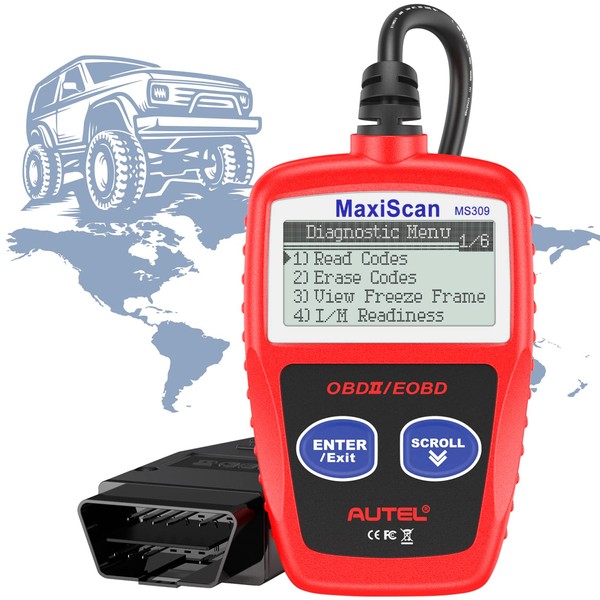 Autel MaxiScan MS309 OBD2 Code Reader, Check Engine Fault, Check