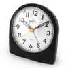 MPM analogue alarm clock made of plastic, black, snooze function,