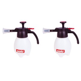 Solo 418 One-Hand Pressure Sprayer, 1-Liter, Ergonomic Grip for Gardening, Fertilizing, Cleaning & General Use Spraying (Pack of 2)
