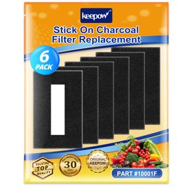 KEEPOW Trash Can Deodorizer Stick On, 6 Pack Stick On Deodorizer for Trash Can for Indoor Kitchen Compost Bucket, Garbage Cans, Countertop and Recycle Bins (Rectangle)