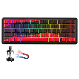 SEUNKWANG EWEADN Battle68 Wired Gaming Keyboard, 68 Keys Magnetic Keyboard, Adjustable Actuation 0.02mm, 8K Polling Rate, PBT Side Engraving Keycaps, 16.8 Million RGB, Web Driver, Space Magnetic Switch