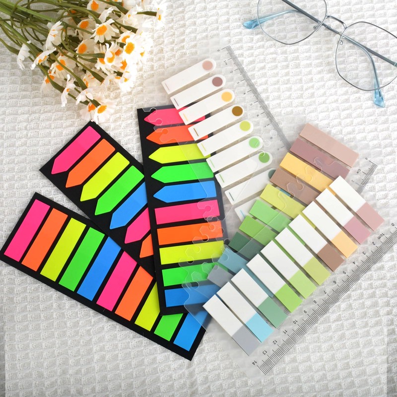 MUNSKT 6 Packs 1200 Pcs Index Tabs, 20 Colour Index