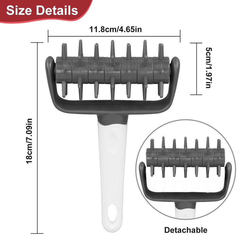Tissting Pizza Dough Docker Grey Plastic Pizza Pin Puncher with