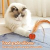 Katzenspielzeug Federn Interaktives Federballspielzeug für Katzen Katzenspielzeug Bälle mit Feder