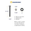 3/8" x 3-1/2" (25 Pack) Black Carriage Bolt Kit, Grade