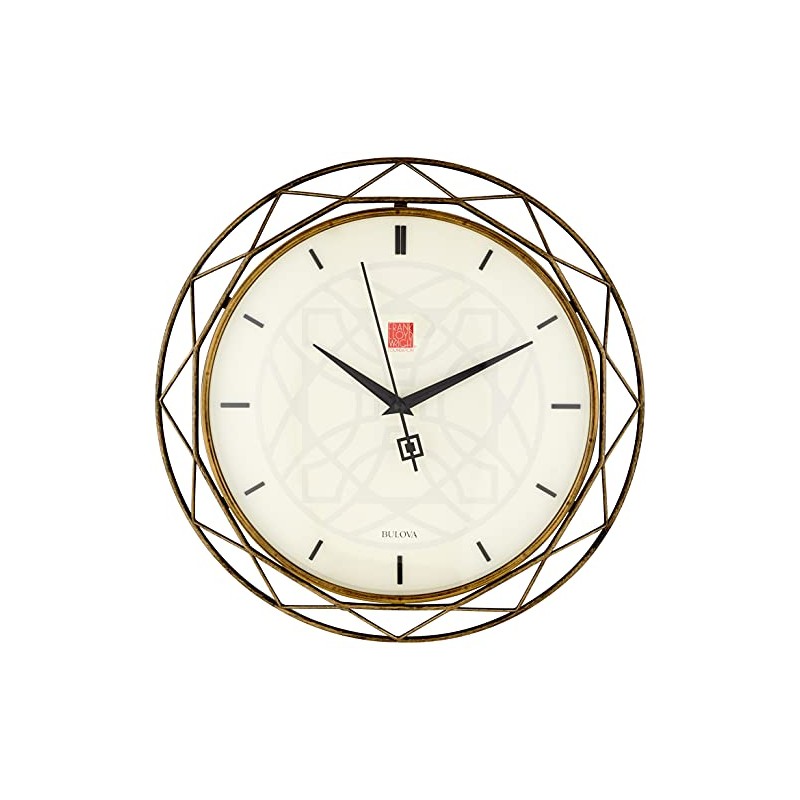 Bulova Clocks C4834 Luxfer Prism 14 Inch Frank Lloyd Wright