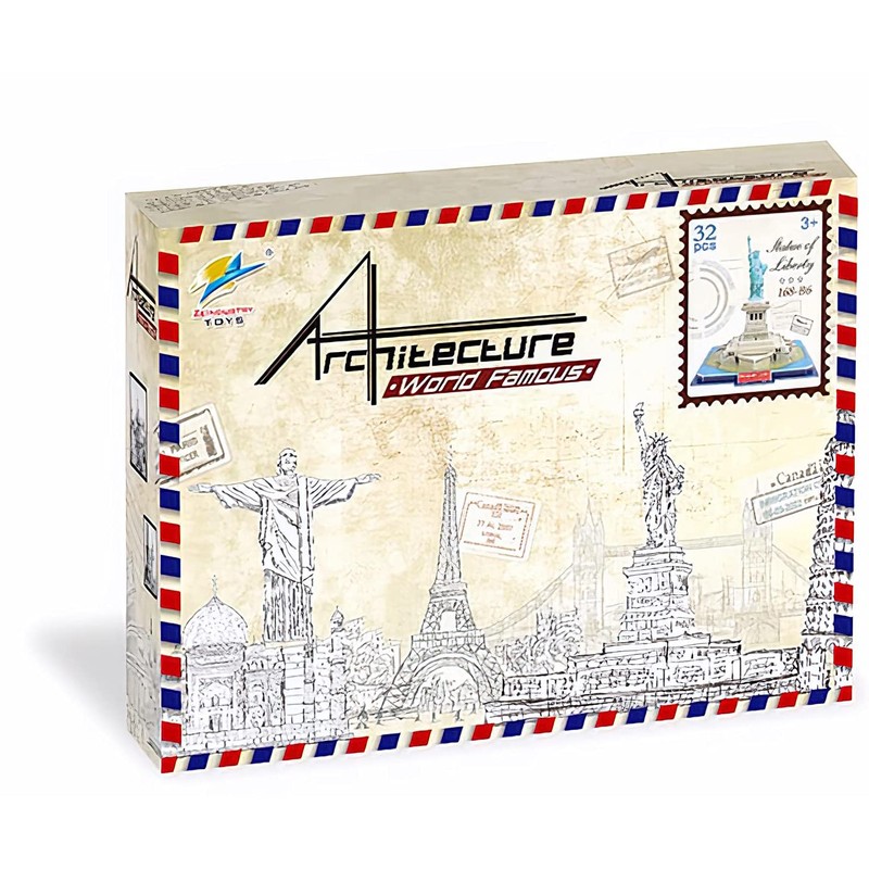 3D Puzzle Statue of Liberty - DIY Architecture Building Model
