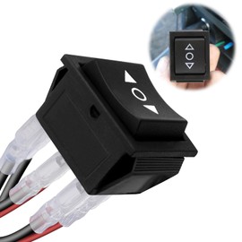 Momentary Rocker Switch 6-Pin Polar Reverse Switch DPDT (ON) OFF (ON) 3 Position 10A 12V Rocker Switch Automatic Switch DC Motor with Wire 110V-220V DPDT Car Boat Rocker Switch with Cable