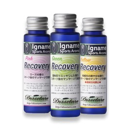 Recovery Massage Oil, Recovery (Iname, Sports Aroma), 1.0 fl oz (30 ml), Set of 3 Colors, Woodland/Rose/Citrus Scent (100% Jojoba Oil), After Racing, After Exercise, Before Sleeping, Relaxing, Genuine Product, Aroma Oil