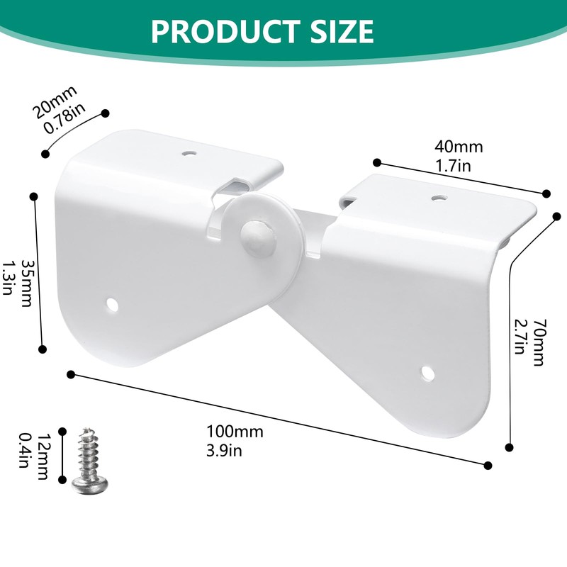 Gutter Extension Hinge，Gutter Downspout Flip-Up Hinge (2 Pack Downspout Hinge)