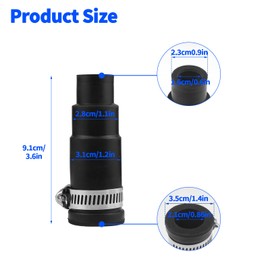 Dishwasher Drain Hose Adapter, Compatible with Garbage Disposals, Dishwasher Connector Kit, Include 1 Inlet Connector, 1 Hose Clamp & 3 Spring Clamps, for Garbage Disposals