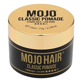 MOJO Hair Classic Pomade | Water Based Pomade for Men | Strong Hold Low Shine|Luxury Scent|Washes Out with Ease 75g (1 Pack)