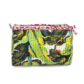 INDIAN CRAFT CASTLE ICC Toiletry Bag Water-resistant Makeup Cosmetic Bag, Full Sized Container, Portable Makeup Organizer, Cosmetic Holder Bag Travel Organizer for Women and Men, Green, S, Quilted