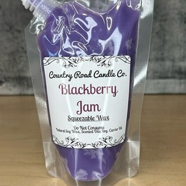 Squeezable Soy Wax 8oz Pouch | Heavily Fragranced | Hand Poured:_BlackBerry Jam