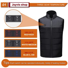 joyvio Gilet riscaldante per uomo e donna ricarica USB, scaldabagno elettrico, giacca riscaldata, cappotto aderente con 9 zone di riscaldamento per abbigliamento da lavoro all'aperto, Rosa, 6X-Large