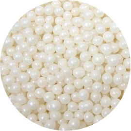 Shimmer White Pearl Sugar Candy Beads 2 Pound