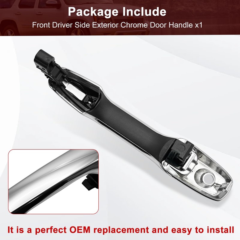 Hsbhlsnx Front Driver Side Exterior Door Handle with Keyhole for