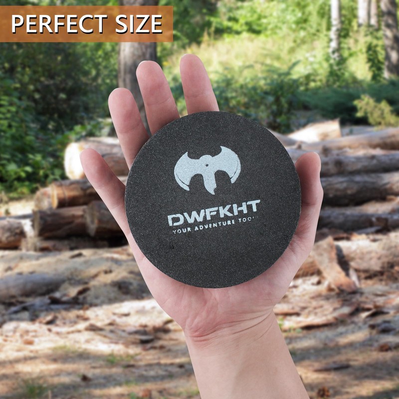 DWFKHT Axe Sharpener - Hatchet/Machete Sharpening Stone, Whetstone Blade &