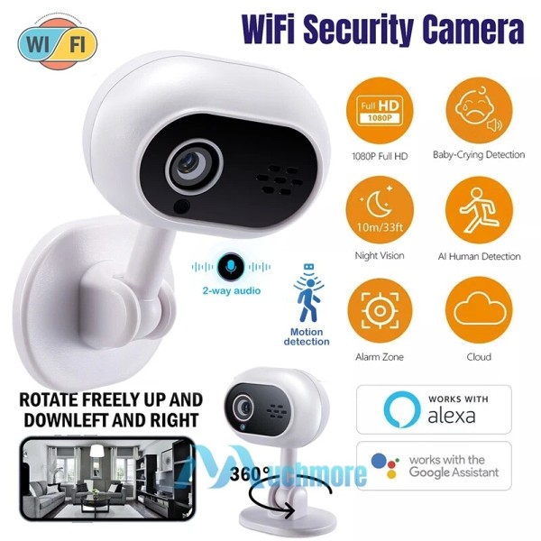 MUCH 1080P HD Wifi IP Home Security AI Camera Baby