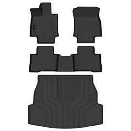 AUXKO All Weather Floor Mats Cargo Mat Rear Back Seat Protector Fits for Toyota Rav4 Hybrid 2019-2024 TPE Liner Toyota Rav4 Accessoires Odorless Anti-Slip Black