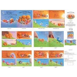 10 in The Den Book Panel 36 x 44 Cotton Fabric by Elizabeth's Studio