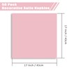 VACVELT 50 Pack Blush Pink Satin Napkins 17x17 Inch Wedding