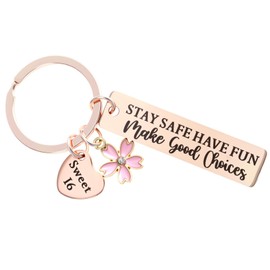 Ouligay Sweet 16 Gifts for Girls 16th Birthday Gift for Girls Keychain Sweet Sixteen Gifts for 16 Year Old Girl 16th Party Decoration Favors for Teen Girl Daughter Sister Best Friend