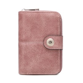 Soiftra Women's Small Wallet with Card Slots and Large Zip Coin Compartment Purse Women's with RFID Blocking PU Leather Multiple Compartments