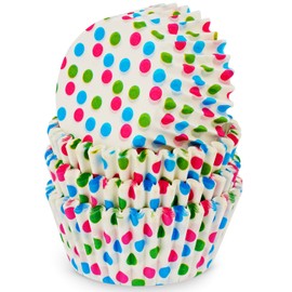 MoNiRo Paper Muffin Cases - Cupcake Baking Mould Made of Paper Motif Colourful Dots - Muffin Mould - Cupcake Mould - Paper Cases - Cupcake Cases - Muffin Mould - Baking Cases - Muffin Moulds