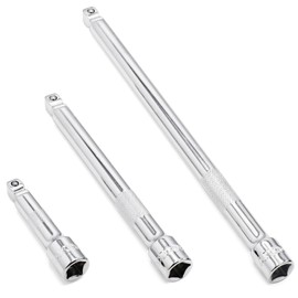 DAKCOS 3 Pieces Wobble Extension Bar Set, 3/8 Inch Drive Wobble Socket Extension Bar, Extensions Socket Tool, CR-V Steel