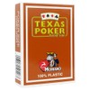 Modiano - Brown Texas Poker 100% Kunststoff Spielkarten, 2 Ecken,