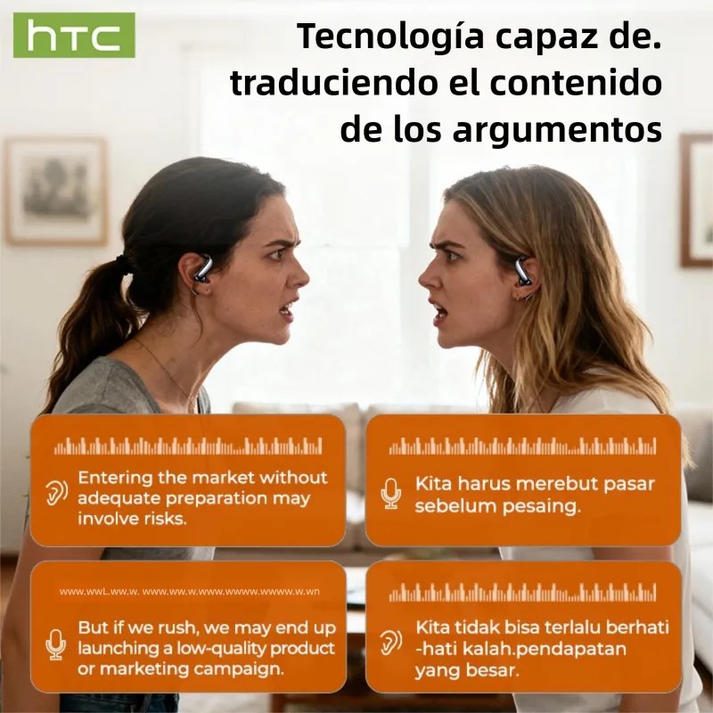 Audfonos In-ear Ai Traductores Htc Ne63 Soporta 135 Auriculares Traductor