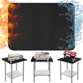 Tapete resistente al calor de 25 x 19.5 pulgadas para encimera para proteger tu mesa de preparación, resistente al fuego debajo de la parrilla portátil, almohadilla protectora de calor para parrilla