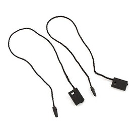 Perlin - Pack of 400 hanging labels black nylon cord with snap closure pin 17.8 cm for labels, clothing, jewellery, luggage and for securing products DEK89 x4
